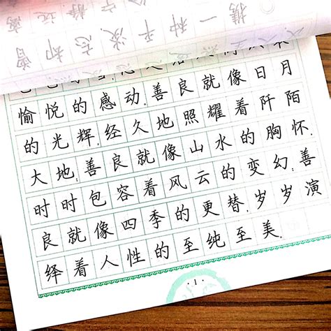 正版心灵小语楷书字帖一笔好字临摹字帖儿童钢笔圆珠笔铅笔练字练习描红楷书硬笔罗扬书法_虎窝淘