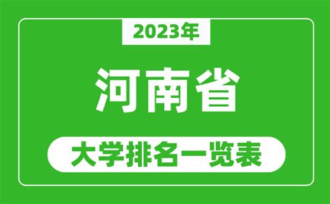2023年河南省大学排名一览表_最新河南高校排名情况_4221学习网