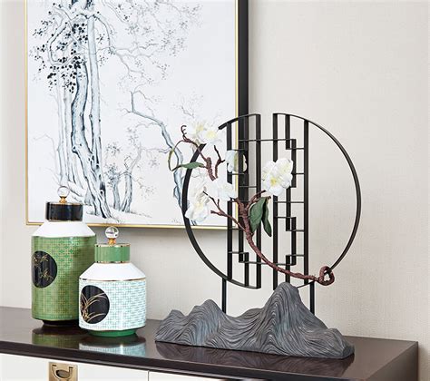 新中式新古典后现代客厅摆设陶瓷摆件花瓶创意家居软装饰品工艺品-美间设计
