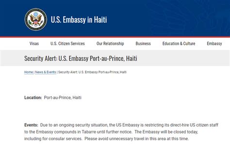 美国驻海地大使馆关闭！ | 北晚新视觉