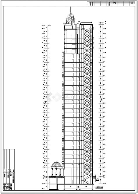 【江苏省】现代风格高层酒店建筑施工图（不含效果图）_酒店_土木在线