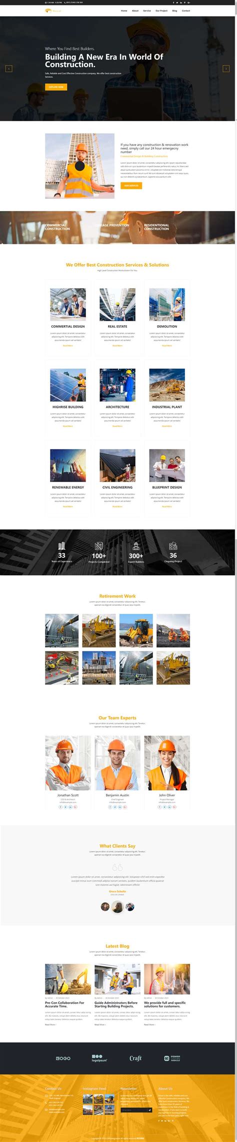 网站制作公司网站设计，建筑公司网站源码下载-17素材网