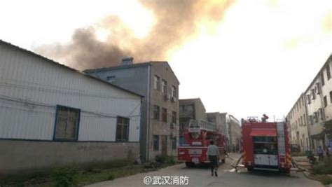 汉口北一工业园突发火灾 一间厂房烧毁幸无人员伤亡