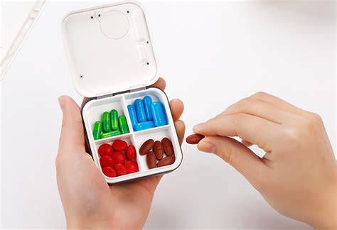 随身便携式智能提醒吃药药盒家用创意定时电子提示两格分药小药盒-阿里巴巴