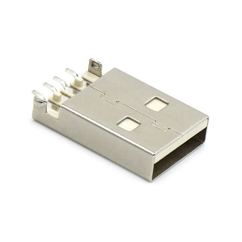 USB2.0 AM 沉板式成品 铁壳镀镍 G/F LCP 本色 电流 1.5A - 电子谷 - 连接器全品类服务平台