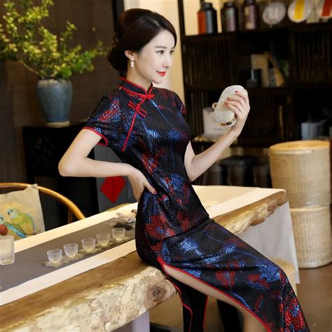 Wonderful Beaded Lace Qipao Cheongsam Chinese Dress - Qipao Cheongsam ...