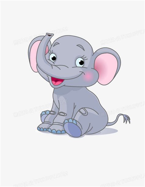 卡通可爱小象—矢量PNG图片素材下载_矢量PNG_熊猫办公