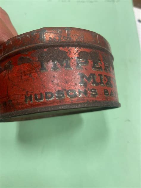 Rare Hudson Bay tobacco tin - no lid Imperial mixture - 3 1/2" across ...
