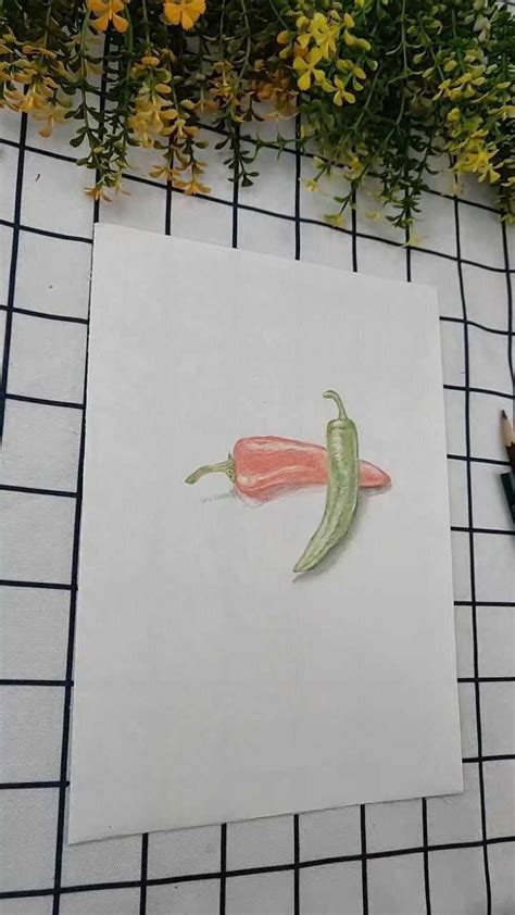 幼儿食物简笔画教程 彩色辣椒的画法图解教程 - 有点网 - 好手艺