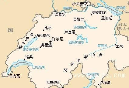 瑞士地图图片