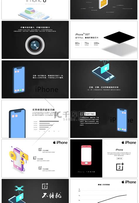 iPhone手机产品介绍PPTppt模板免费下载-PPT模板-千库网