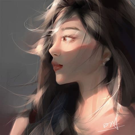 甜美女生板绘头像