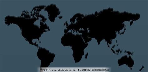 世界地图黑白图片