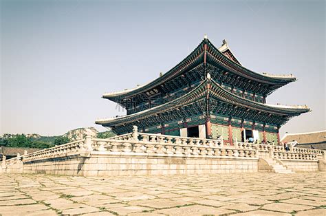 景福宫,首尔,朝鲜半岛,宫殿,美,灵性,水平画幅,美人,户外,屋顶图片素材下载-稿定素材