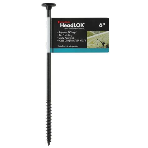 HeadLOK #0 x 6-in Black Ecoat Flat-Head Structural Wood Screw at Lowes.com
