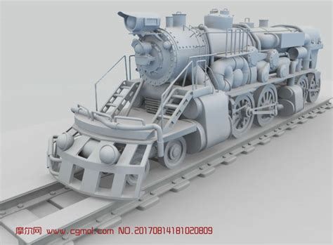 高精度火车头maya模型,火车,运输模型,3d模型下载,3D模型网,maya模型免费下载,摩尔网