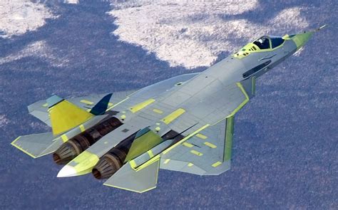 高清：俄最新T50战机采用特殊迷彩涂装-科技大观-中国科技网首页