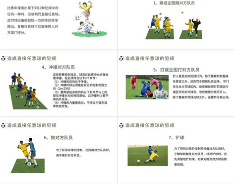 足球比赛规则足球教学PPT下载课件-麦克PPT网
