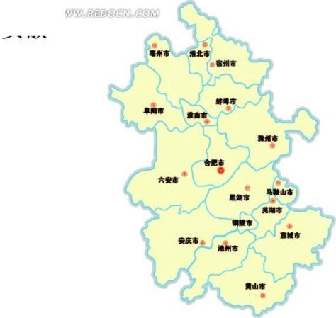 安徽省市级矢量图AI素材免费下载_红动中国