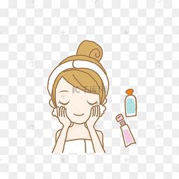 甜美女生洗脸头像