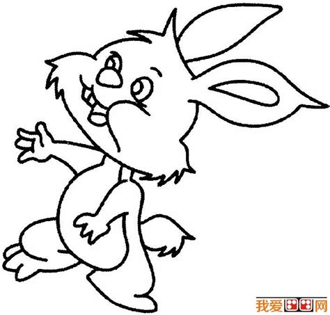 小兔子简笔画,兔子简笔画图片：写实兔子简笔