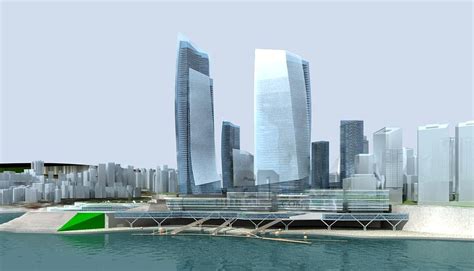 重庆朝天门商务区规划方案3dmax 模型下载-光辉城市