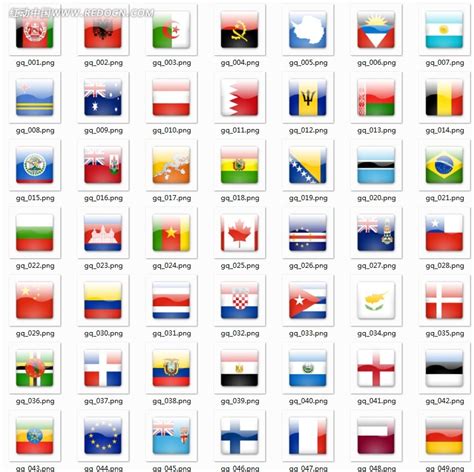 250个国家PNG图标 国家国旗PNG 640x480像素 全球国旗大全 + 全球250个国家代码 - WDPHP素材源码