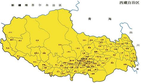 西藏自治区地图矢量素材(EPS格式) - 设计之家