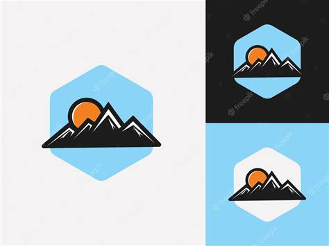 Premium Vector | Mountain logo design