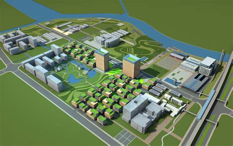 现代厂房3dmax 模型下载-光辉城市