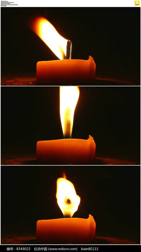 火柴点燃蜡烛视频_红动网