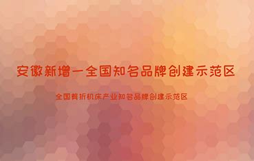 安徽新增一全国知名品牌创建示范区 _综合新闻-中国泵阀网www.zgbfw.com
