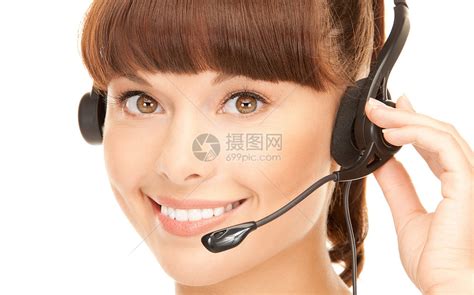帮助热线女孩办公室工人助手微笑代理人手机商业耳机求助高清图片下载-正版图片321375054-摄图网