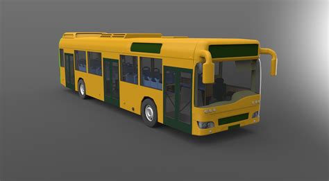 公交车模型|三维|机械/交通|loonhs - 原创作品 - 站酷 (ZCOOL)