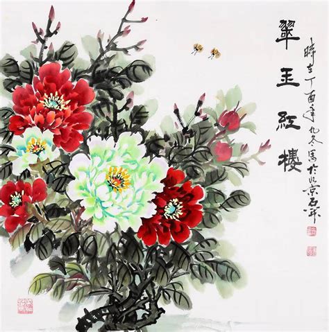 《牡丹花》 第三篇 元田壁画 |其他|墙绘/立体画|元田艺术 - 原创作品 - 站酷 (ZCOOL)