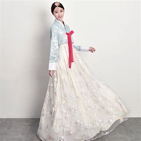 2023新款韩服表演服饰女宫廷传统舞蹈服装民族古装成人朝鲜族服装-阿里巴巴