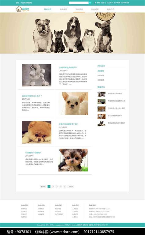 狗狗网站模板图片下载_红动中国