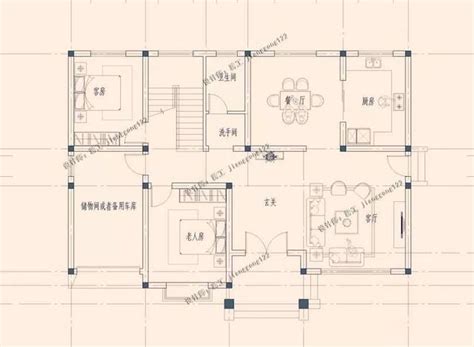 农村二层别墅设计方案，主体造价低还实用。_图纸头条_鲁班设计图纸官网