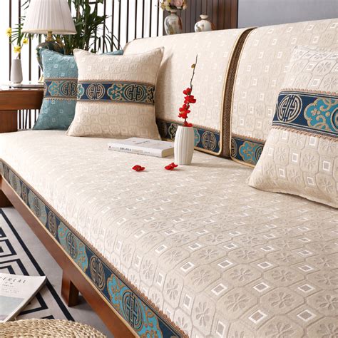 新中式红木沙发坐垫定制实木家具沙发罩套防滑四季通用沙发垫定制-淘宝网