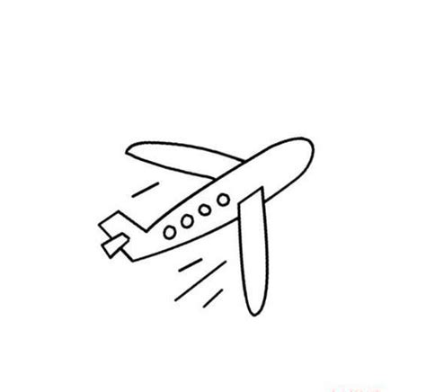 简笔画学画飞机(学画飞机简笔画图片) | 抖兔教育