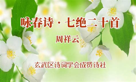 咏春诗· 七绝二十首周祥云 - 南京诗词学会