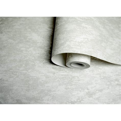 Holden Decor Pacaya Plain Textured Metallic Grey Wallpaper | Homebase