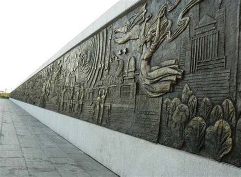玻璃钢浮雕背景墙 -贵州朋和文化景观雕塑设计