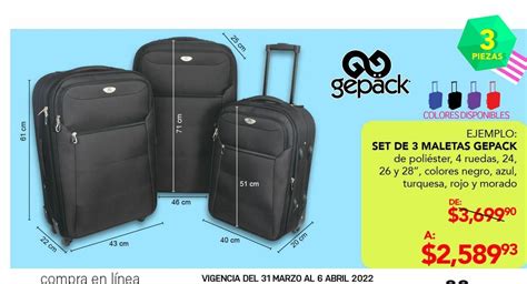 3 maleta gepack oferta en DelSol