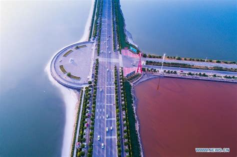 Colorful salt lakes seen in Yuncheng city, Shanxi(5/5)