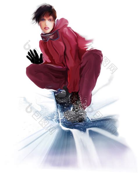 甜美女生滑雪头像