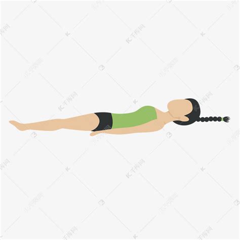 瑜伽平躺姿势矢量素材图片免费下载-千库网