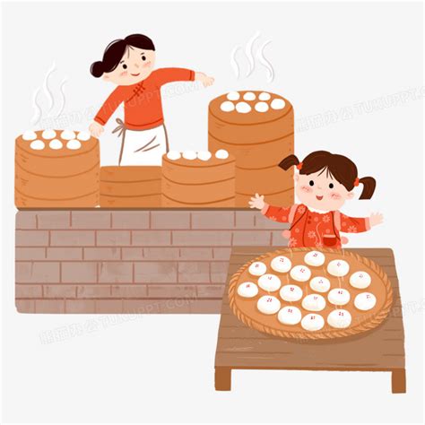 卡通馒头图片