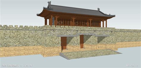 中式古城,古镇,古城墙,古城池3dmaya模型_中式建筑模型下载-摩尔网CGMOL