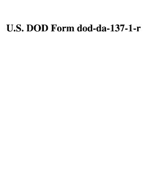 Da Form 137 1 - Fill Online, Printable, Fillable, Blank | pdfFiller
